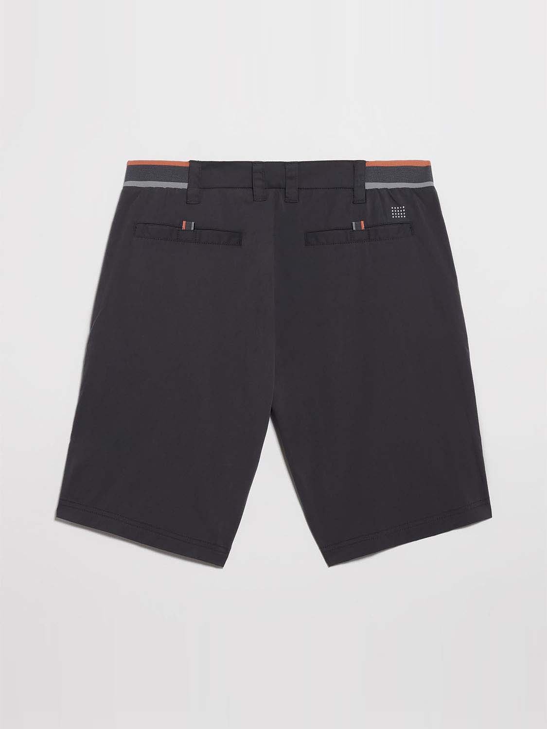Short Homme Ceinture semi Elastiquée Gris Foncé