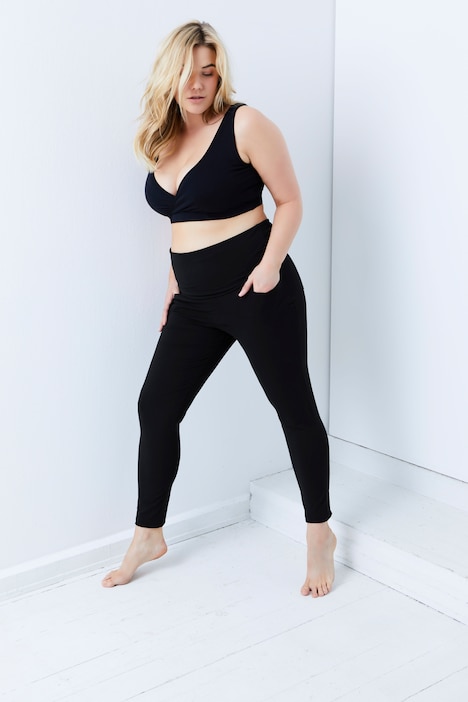 Bellieva-Leggings, breiter Elastikbund, Skinny Fit, Biobaumwolle, GOTS