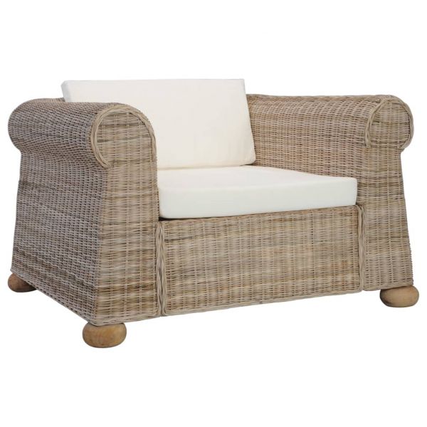 Poltrona com Almofadões em Vime Natural - 283072