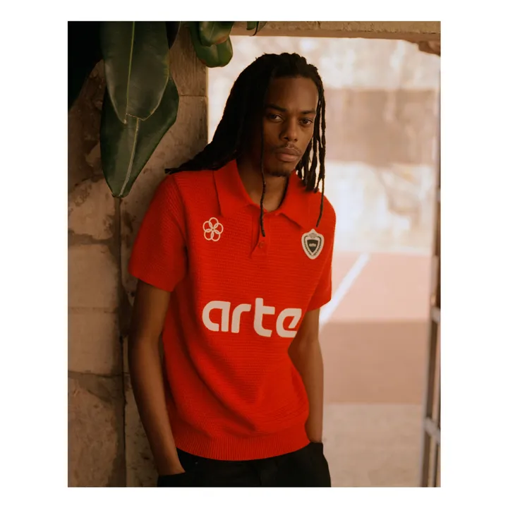Arte Antwerp Polo Futebol Knit | Rouge