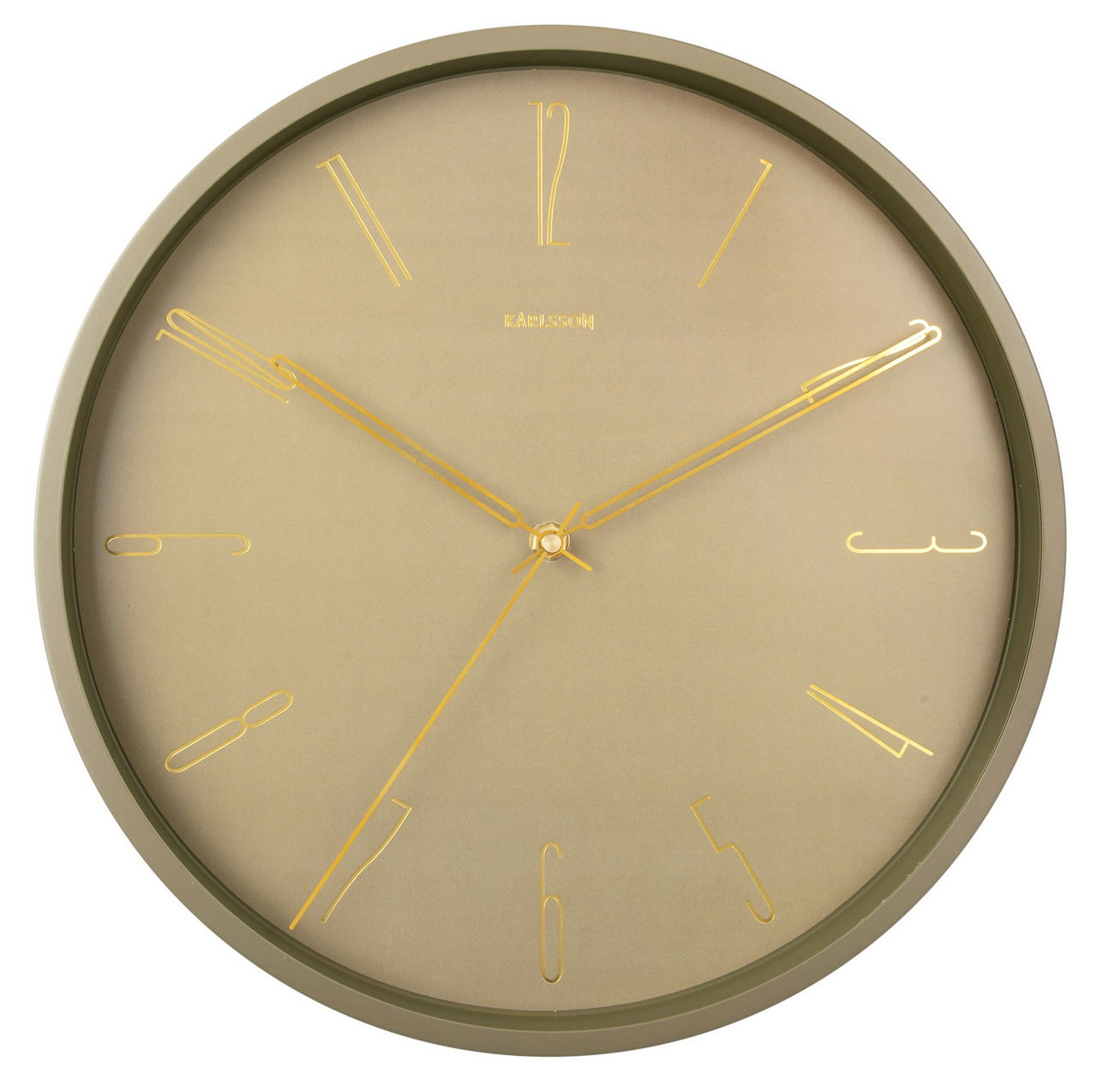 KARLSSON Wanduhr Belle Numbers metal