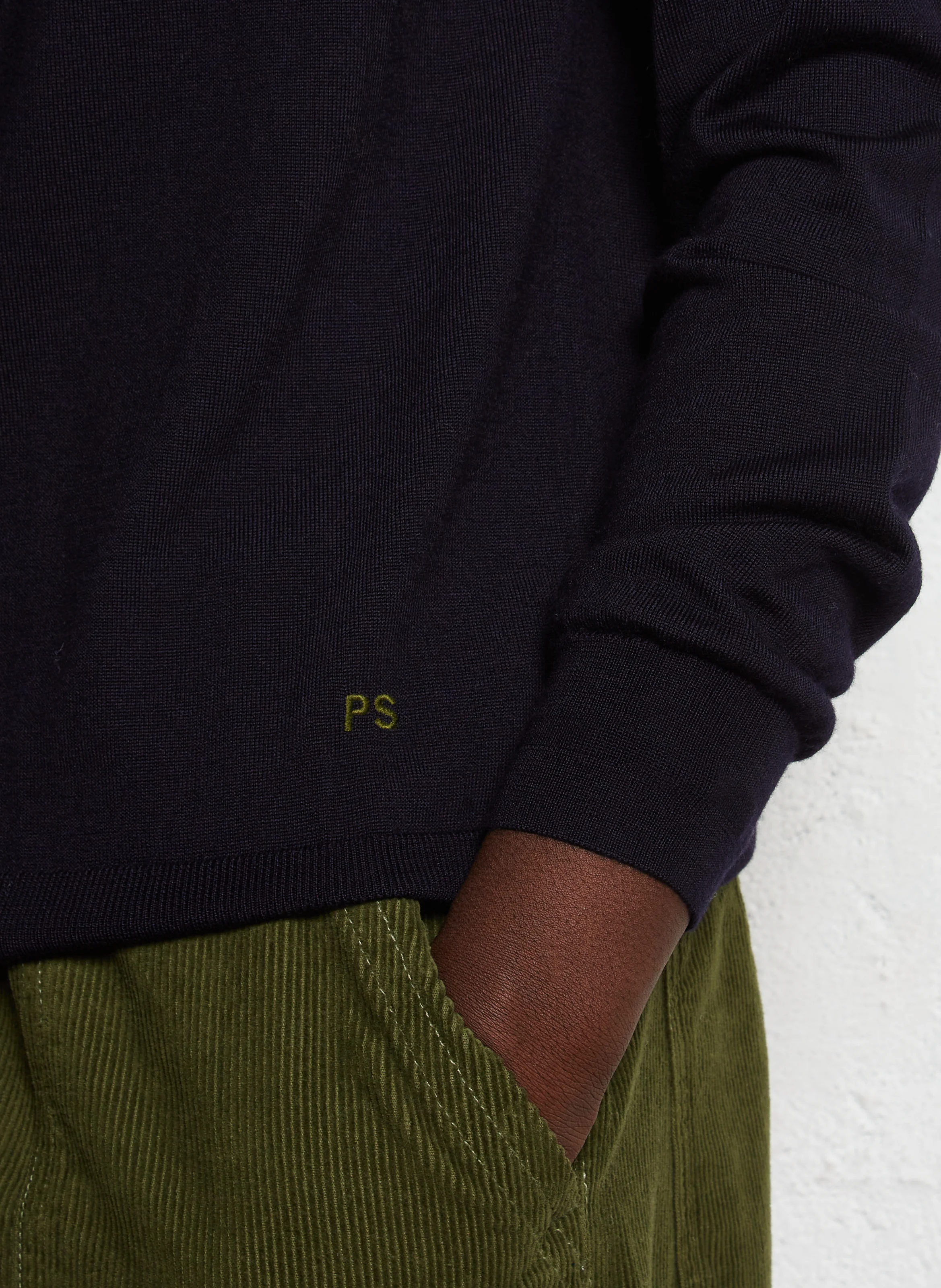 Pull regular en laine mérinos | Bleu
