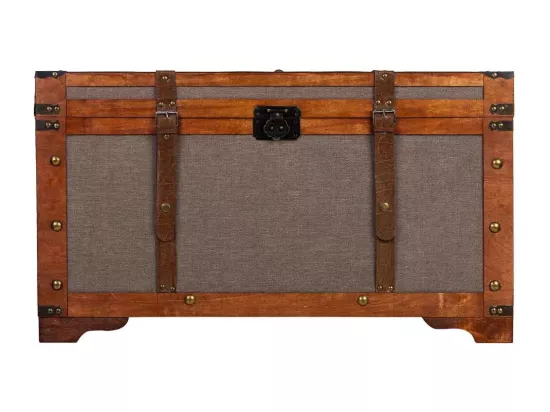 Coffre en bois marron 80x49x45,5