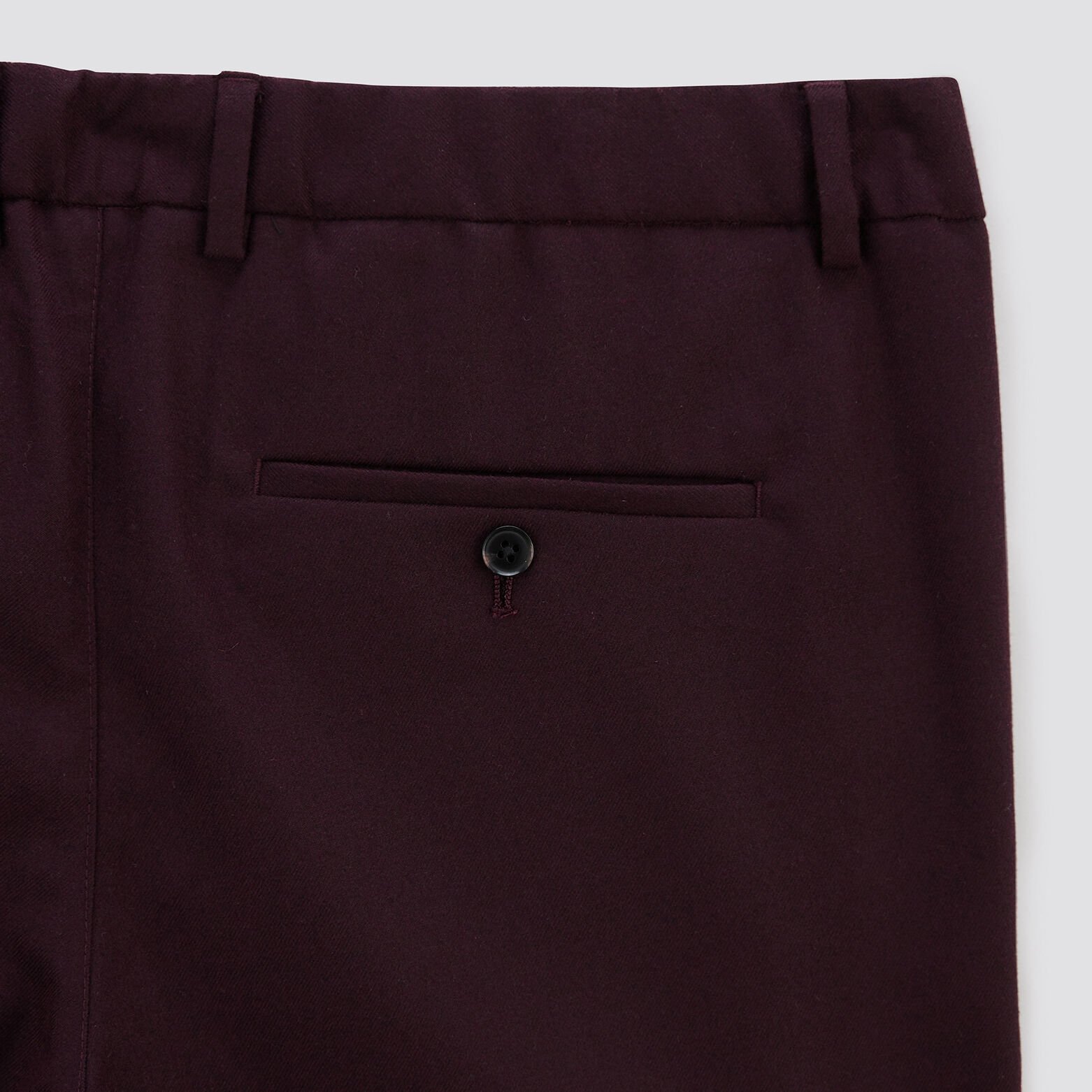 Pantalon chino slim effet flanelle Bordeaux