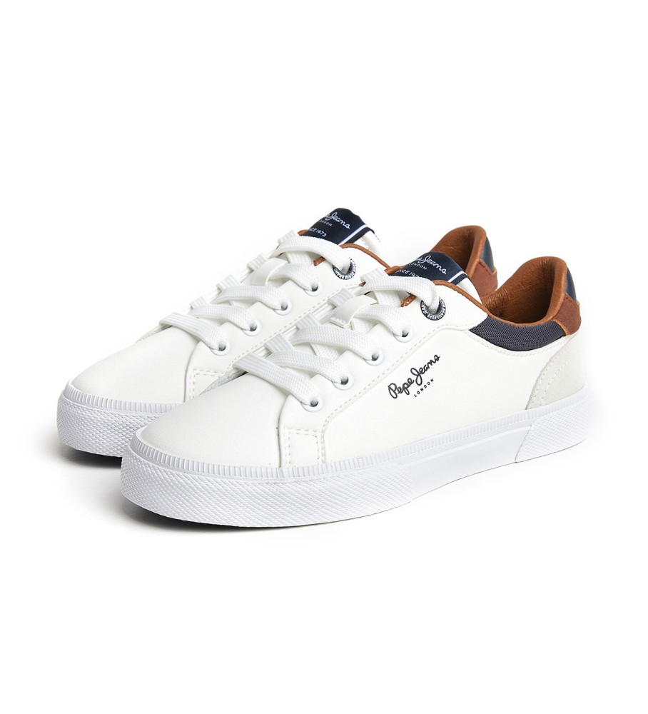 Tênis Pepe Jeans Kenton Court de couro branco