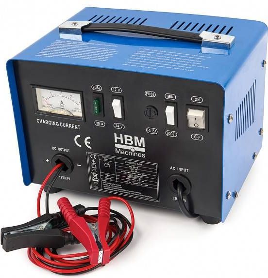 HBM - Professionele Acculader - 12 24 Volt - Robuust Frame - Snelle Oplading