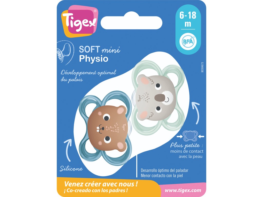 PACK 2 CHUCHAS  6M TIGEX SILICONE MNO