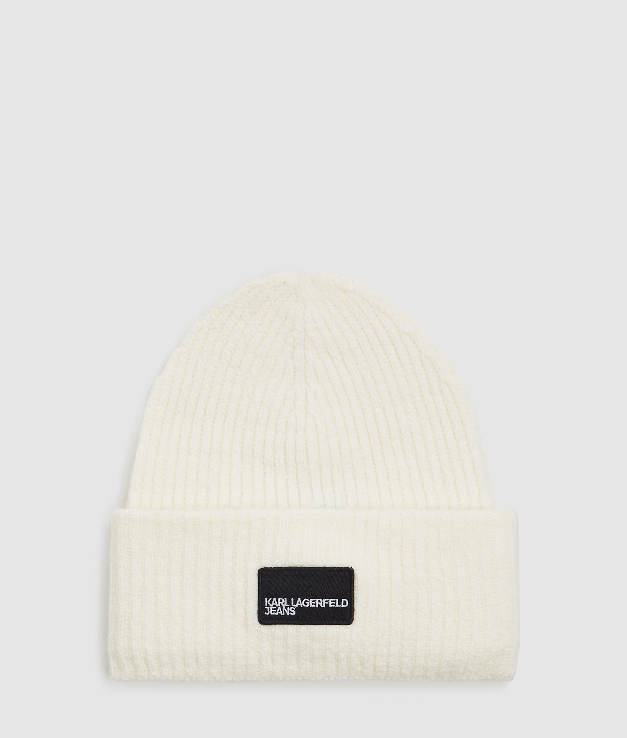 Lange muts met logopatch