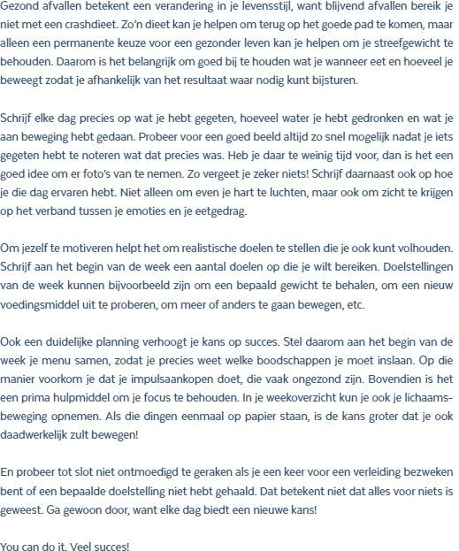 Eetdagboek - Blauw - 12 Weken - Inclusief Leeslint en Sluitelastiek
