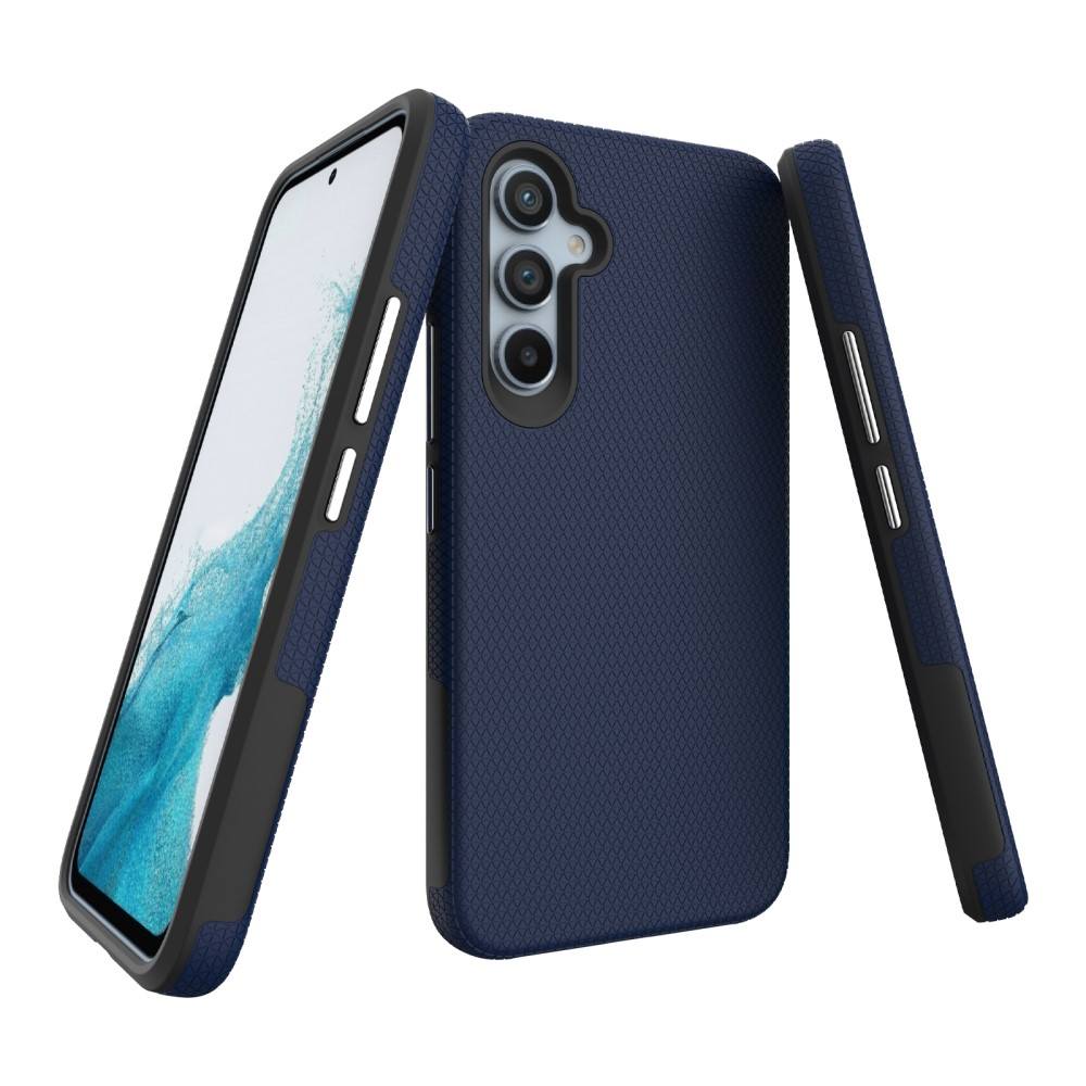 Samsung Galaxy A54 5G Hybrid Hardcase Hülle Grip Design - Dunkelblau