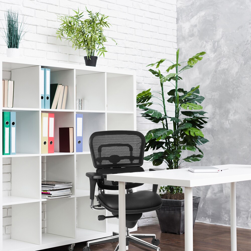 Luxus Chefsessel ERGOHUMAN BASE Leder mit Armlehnen (höhenverstellbar) hjh OFFICE