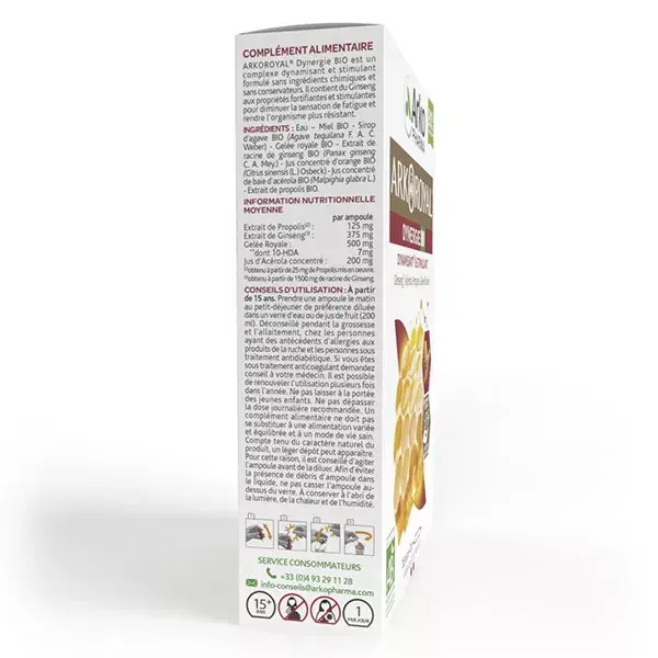 Arkopharma Arkoroyal Dynergie Bio 20 ampolas de 10 ml
