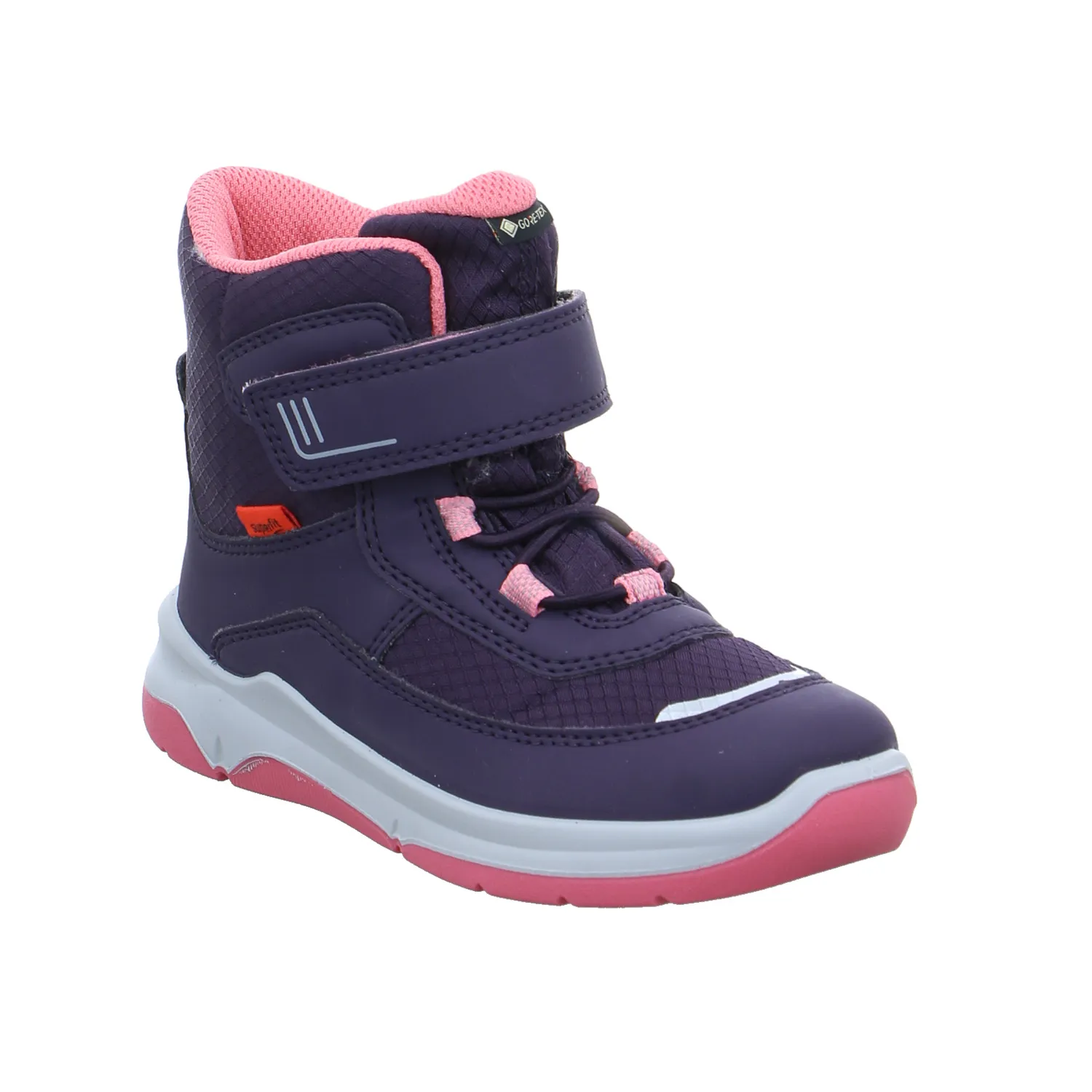 SUPERFIT Kleinkinder-Snowboot  Membran Violette Textil  Baby-Winterstiefel Mädchen