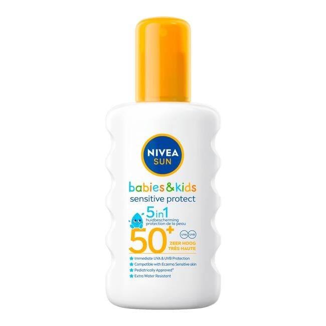 NIVEA SUN Kids Zonnebrand Protect & Sensitive Zonnespray SPF 50+ 200 ML