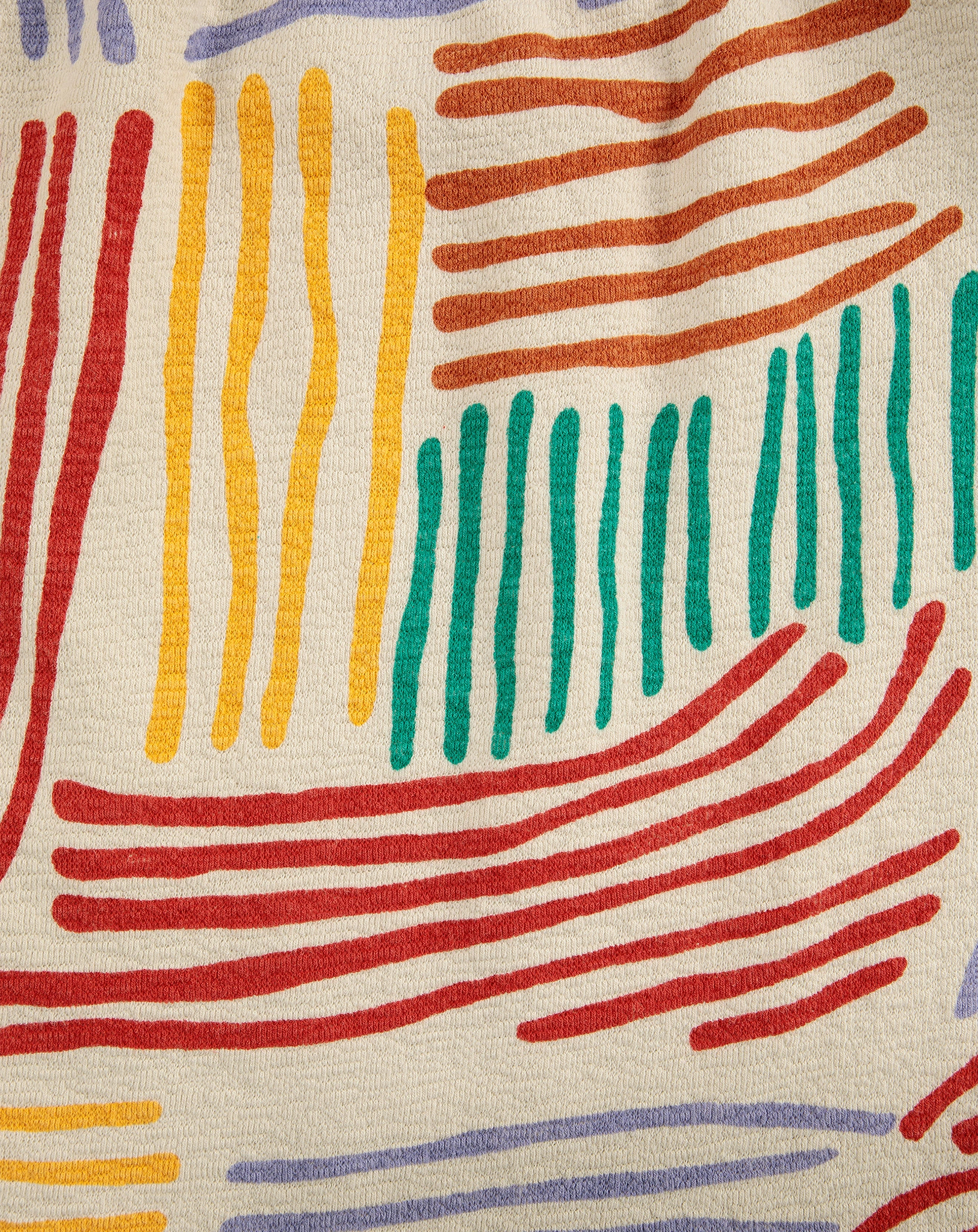 Langarm-Kleid CRAZY LINES AOP in multicolor