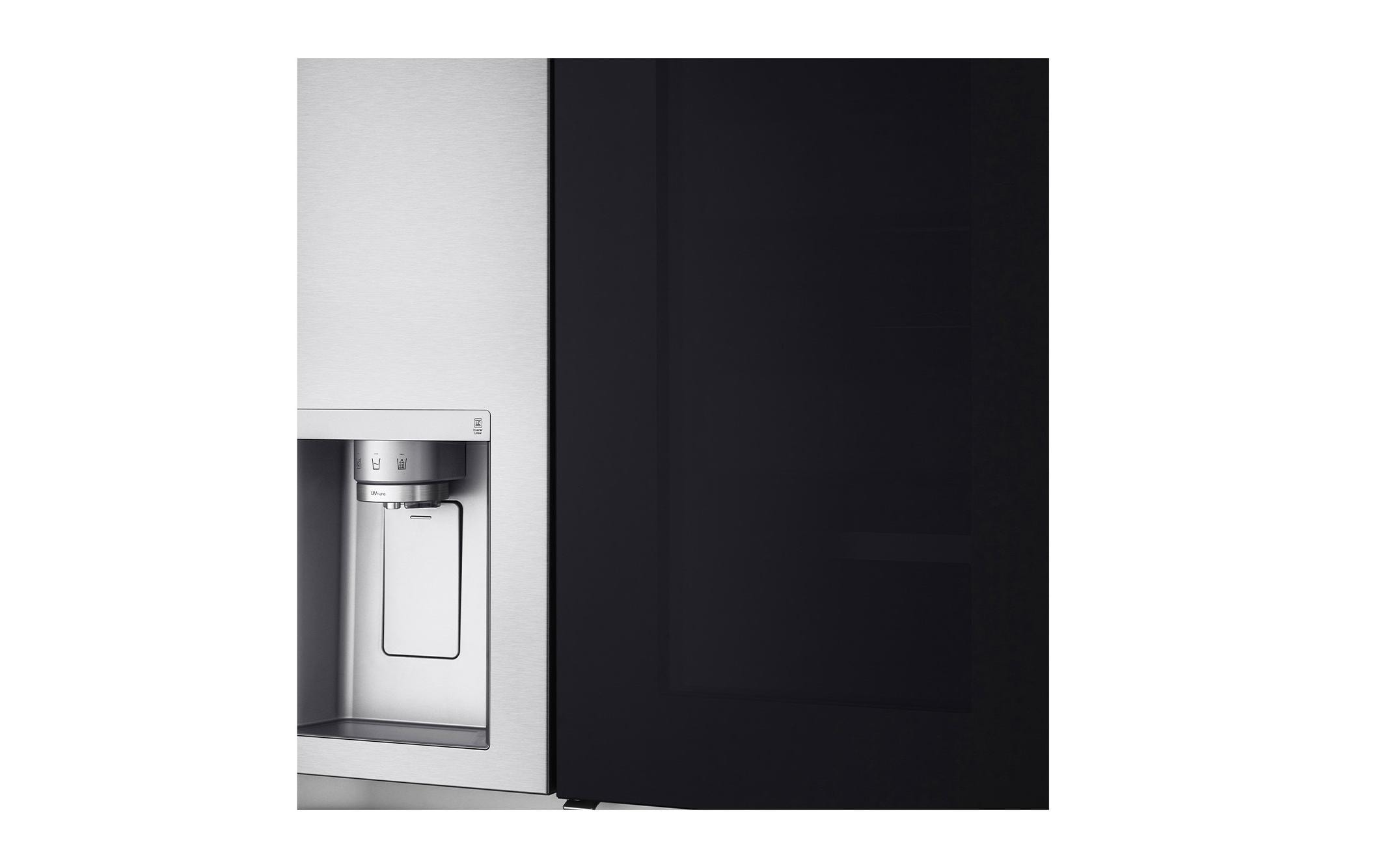 Foodcenter GSXV90BSDE Brushed Steel<br>Side by Side Kühlgerät mit Fenster und Innenbeleuchtung