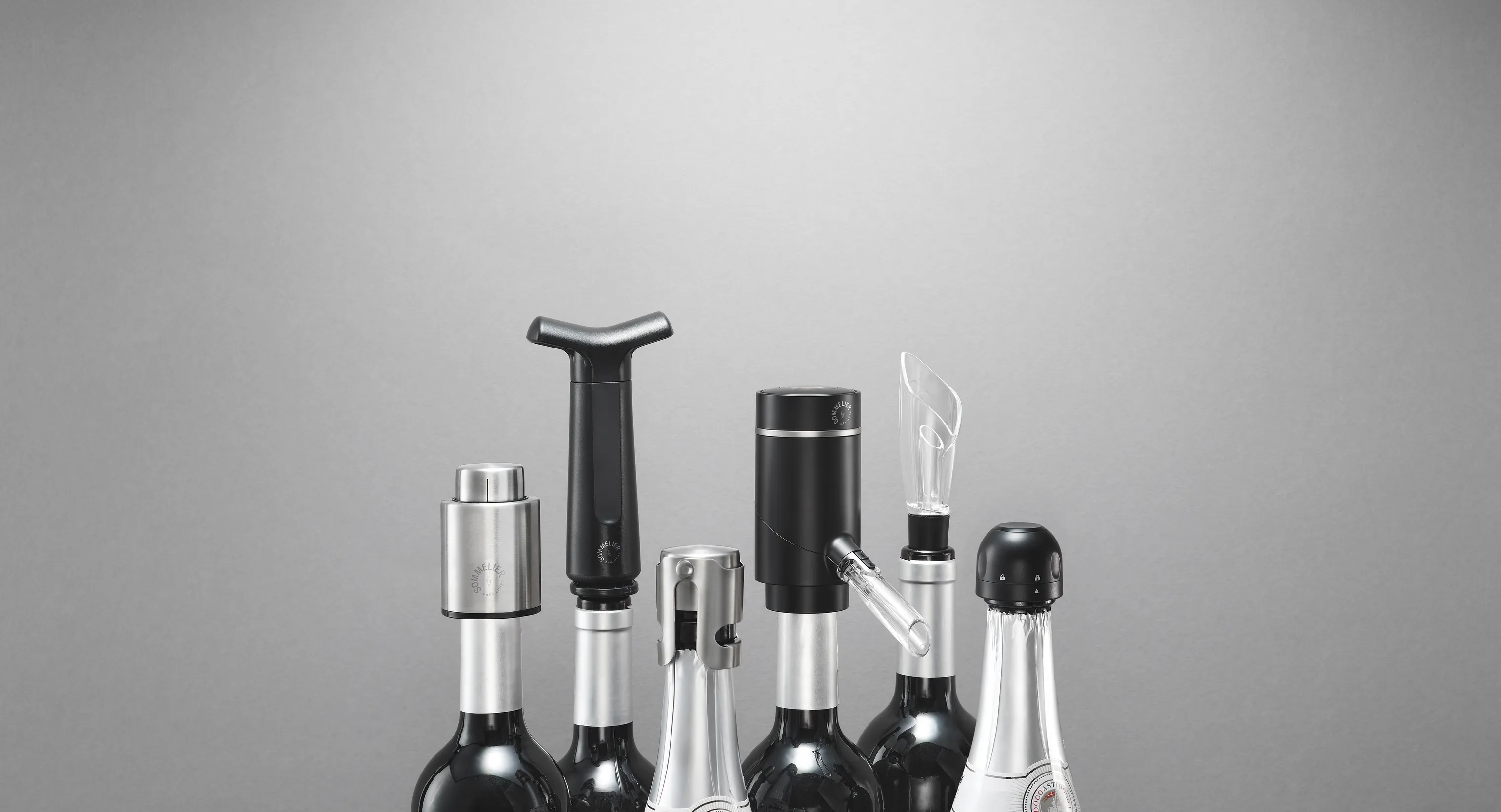 Sommelier by CASA Living Sommelier Vakuumpumpesæt - 4 stoppere