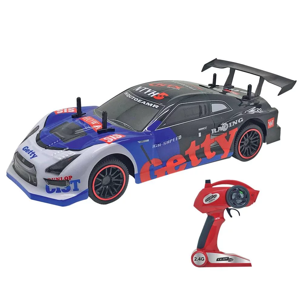 VOITURE DE COURSE BLEUE RADIOCOMMANDEE 1:14EME