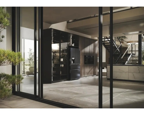 French Door koelkast HAIER HFW7918EIMB BxHxD 90,8 x 177,5 x 75 cm Koelgedeelte 323 l Vriesgedeelte 278 l zwart