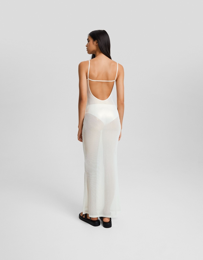 Vestido longo de alças