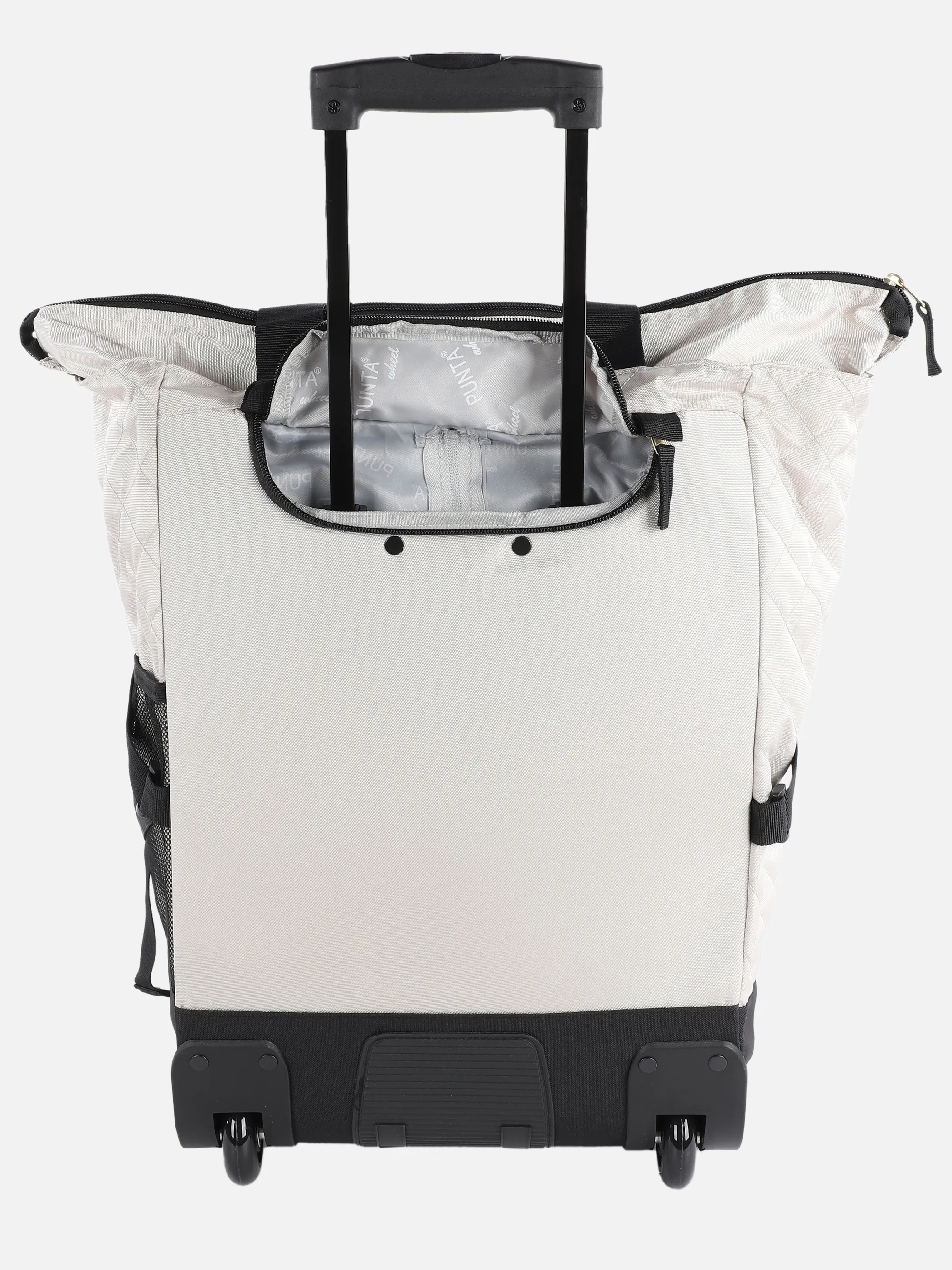 Tasche zum Rollen mit vielen Details