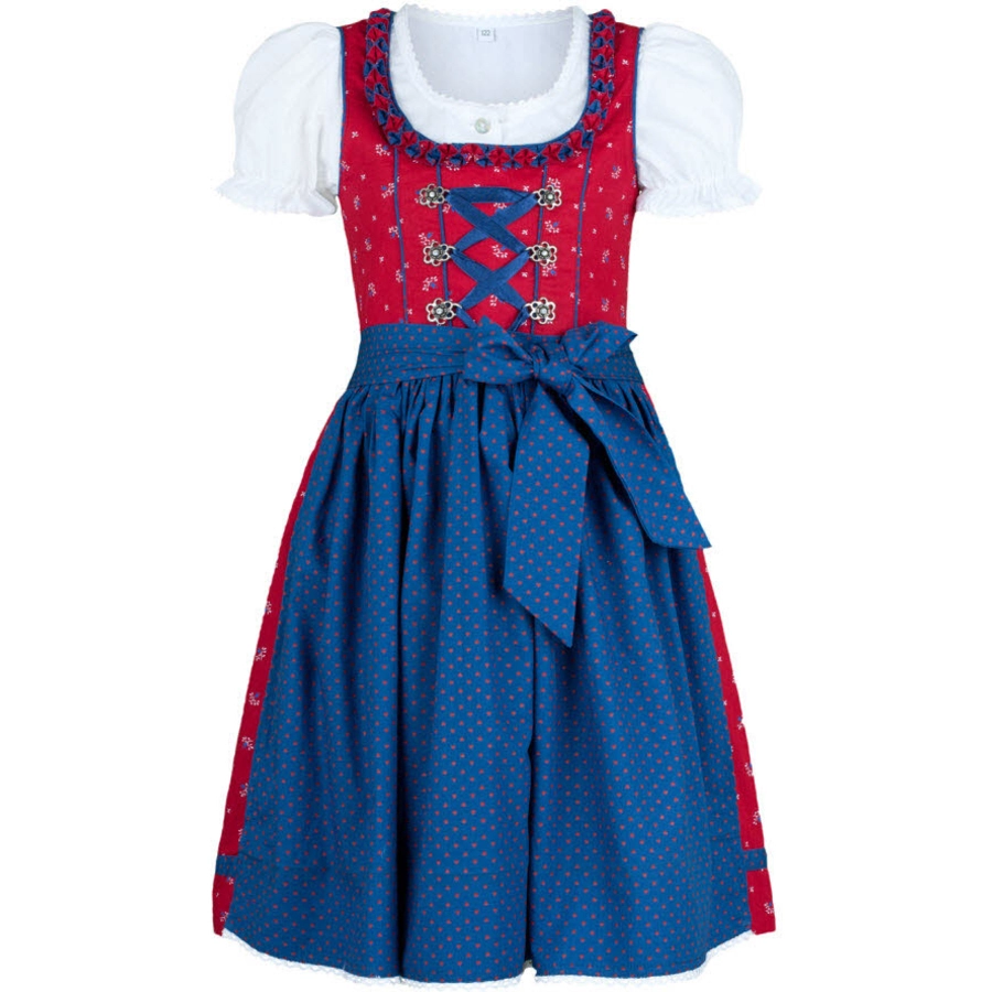 Nübler Kinderdirndl 3-teilig Tamira Rot