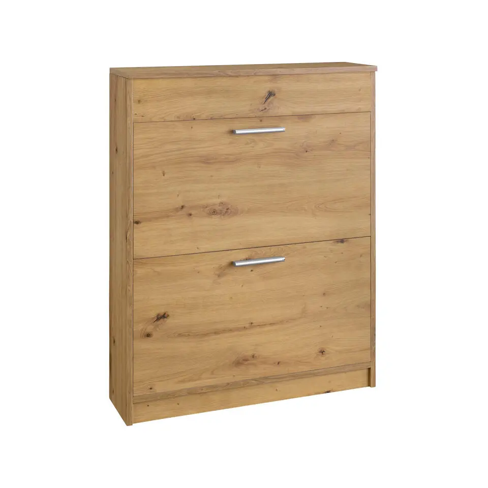 Bill - Schoenenkast met 2 kleppen in eiken effect