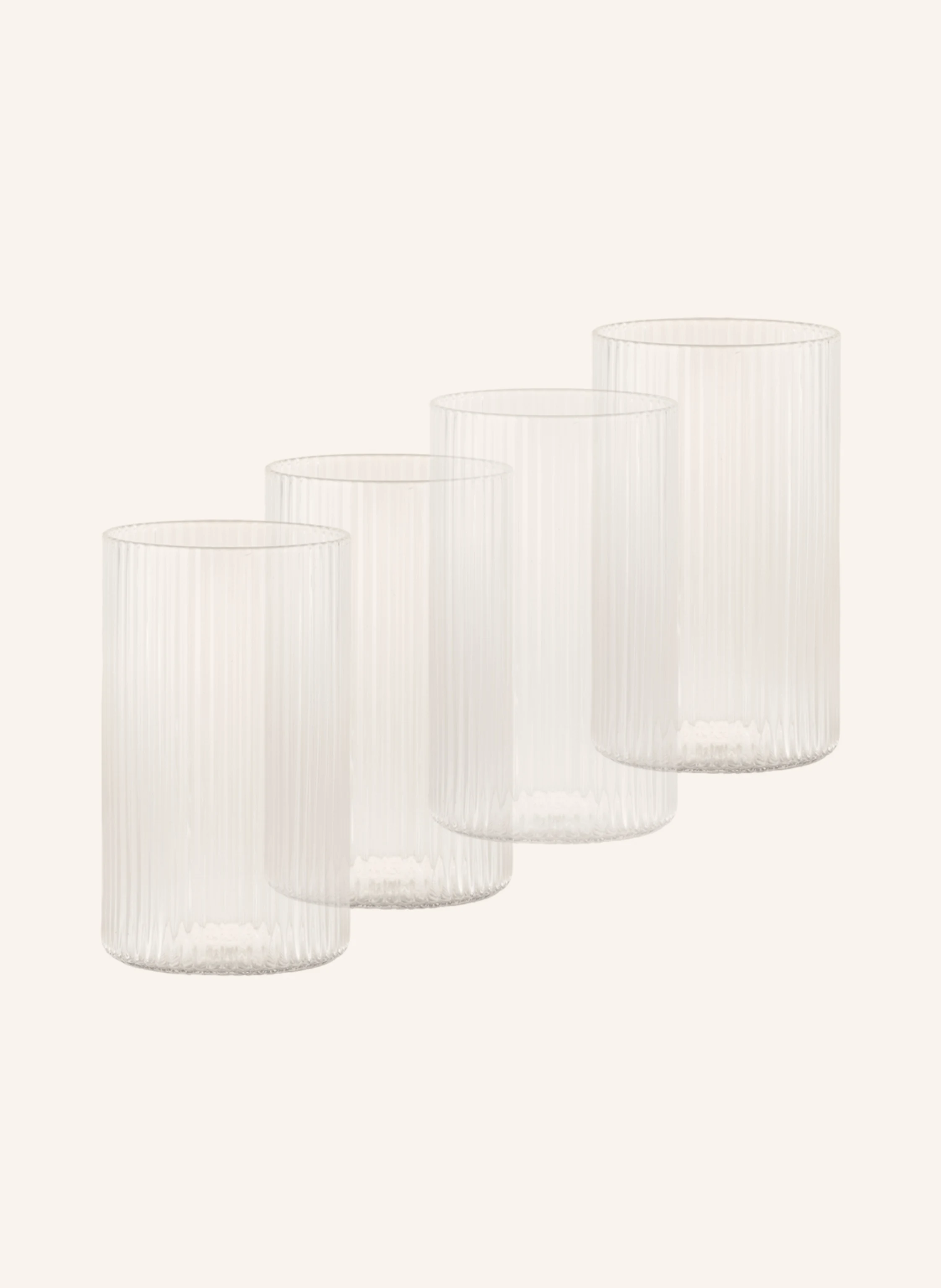 Ferm LIVING 4er-Set Wassergläser RIPPLE