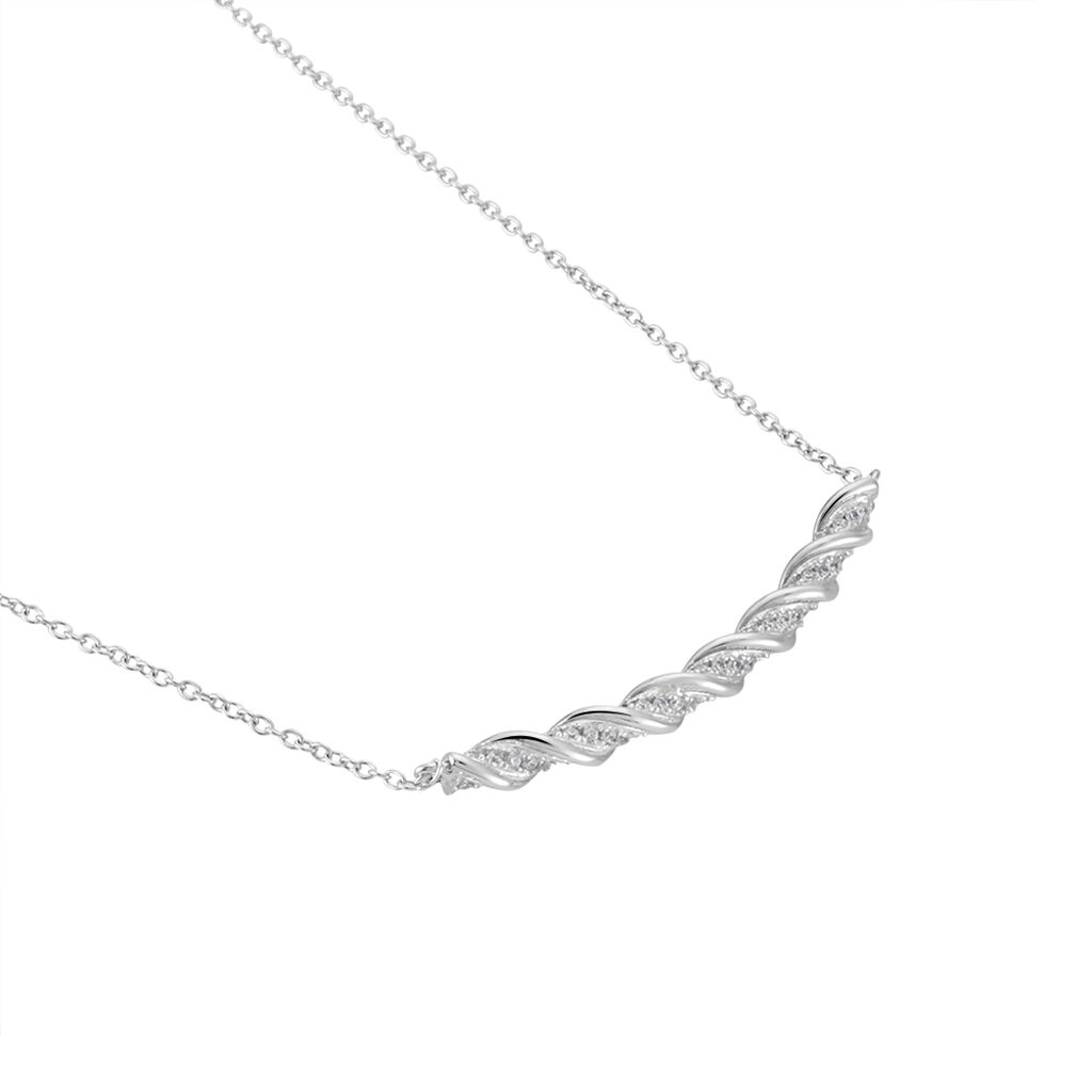 Collier Argent Blanc Remigius Oxydes De Zirconium