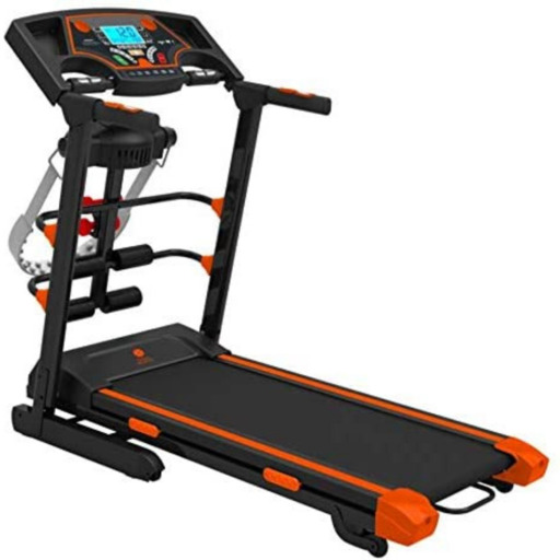 Esteira semiprofissional de 2 hp com função multifuncional, massagem integrada e inclinação automática.