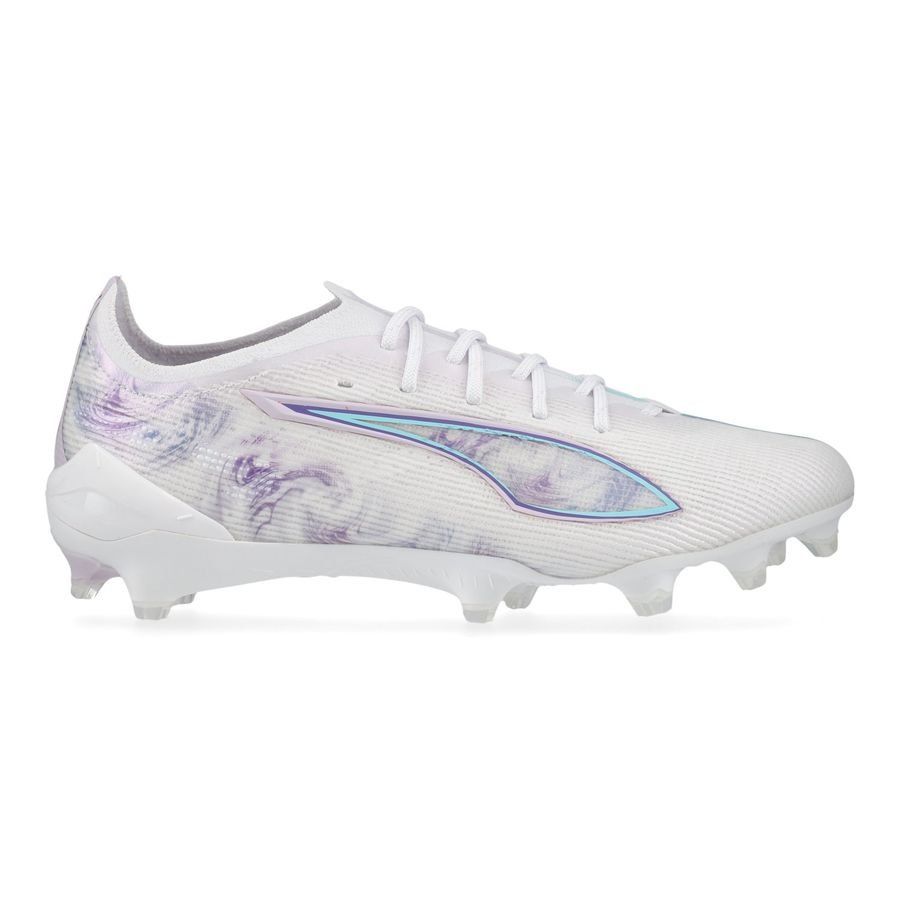 PUMA Ultra 5 Ultimate FG Brilliance - Blanc/Noir/Spring Lavender Femme ÉDITION LIMITÉE