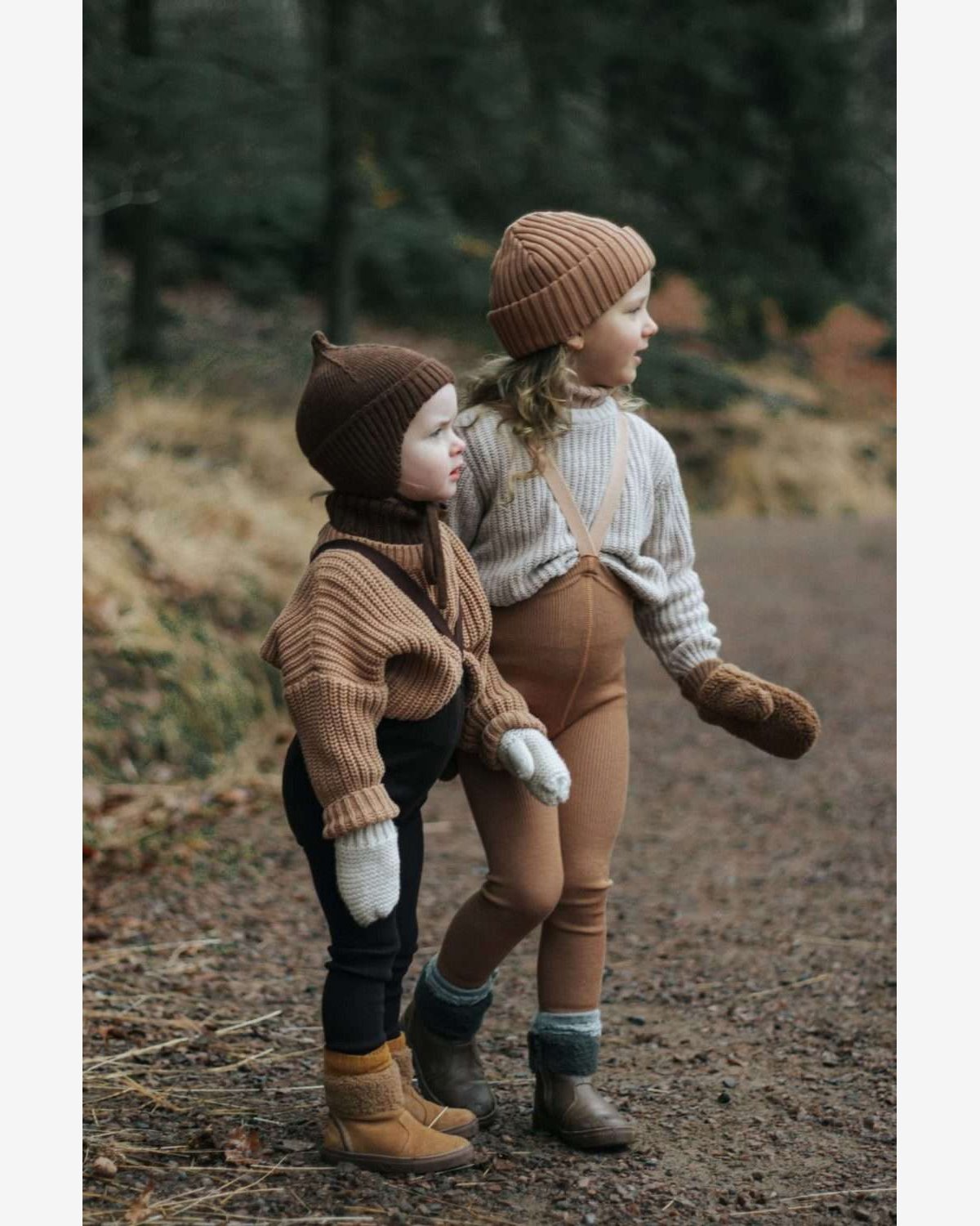 Ullstrømpebukse u/ føtter m/ sele | Wooly Footless Tights