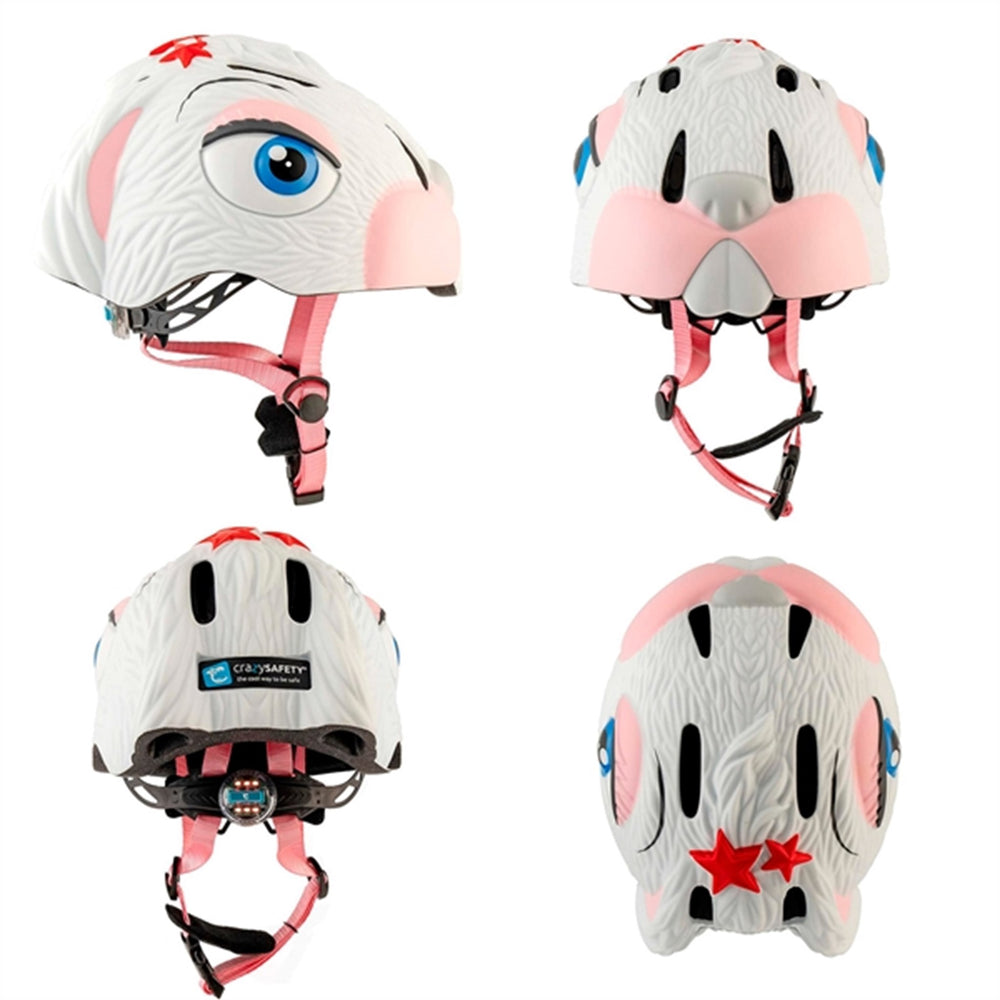 Køb Crazy Safety Kanin Cykelhjelm White