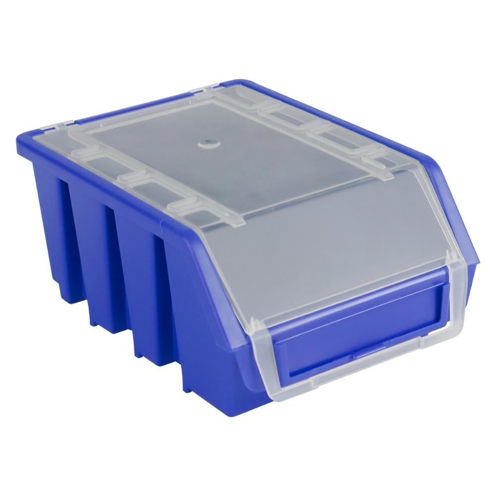 PROREGAL SuperSaver Set 10x Opbergdoos 2 met deksel HxBxD 7,5 x 11,6 x 16,1 cm Polypropyleen Blauw