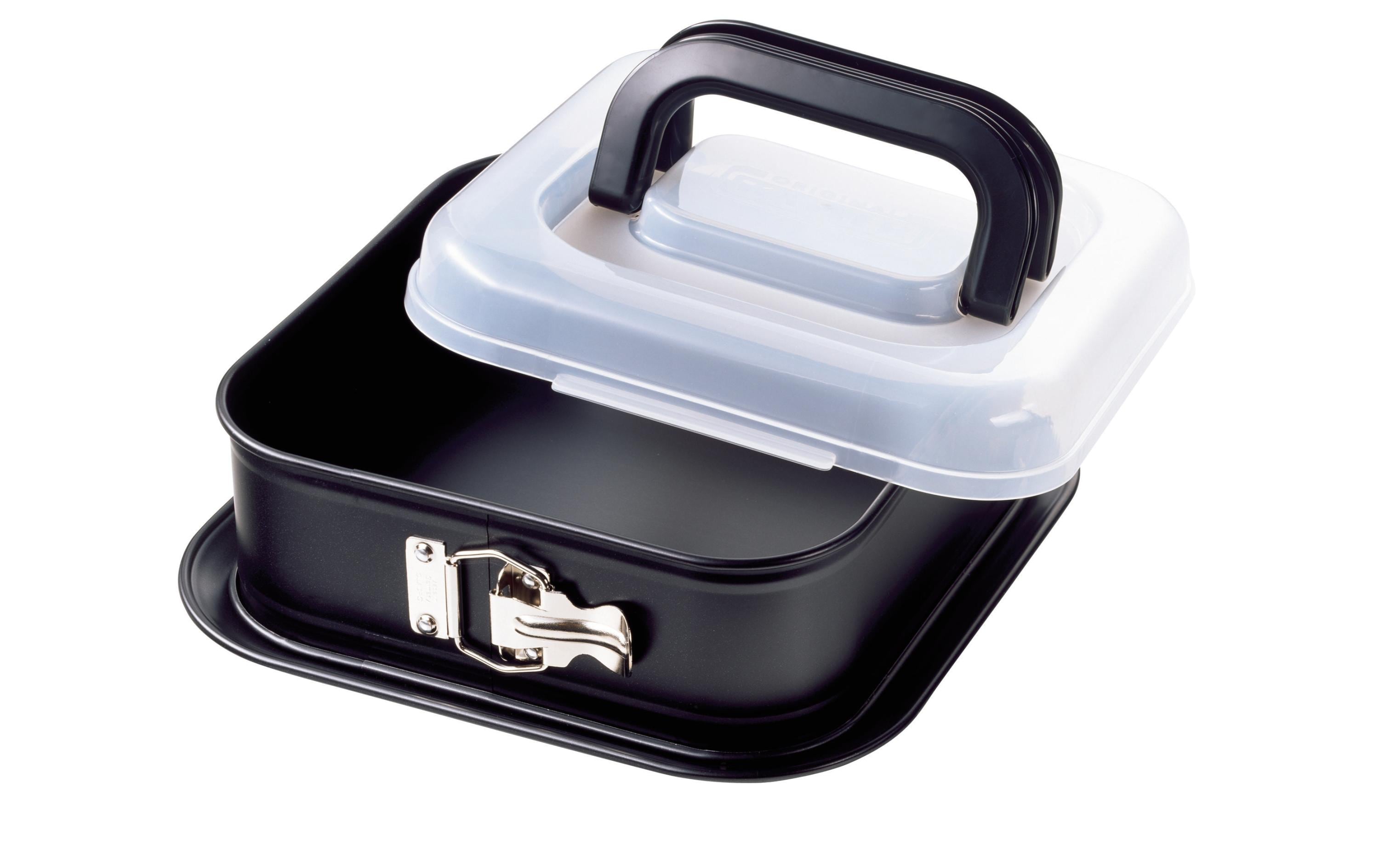 Springform Quadratisch mit TransporthaubeQuadratische Kuchenform 24 cm x 24 cm