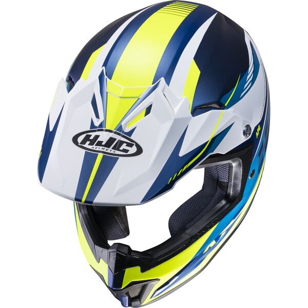 HJC - Casque enfant CL-XY II Drift MC3HSF / Bleu / Blanc / Jaune fluo / Mat