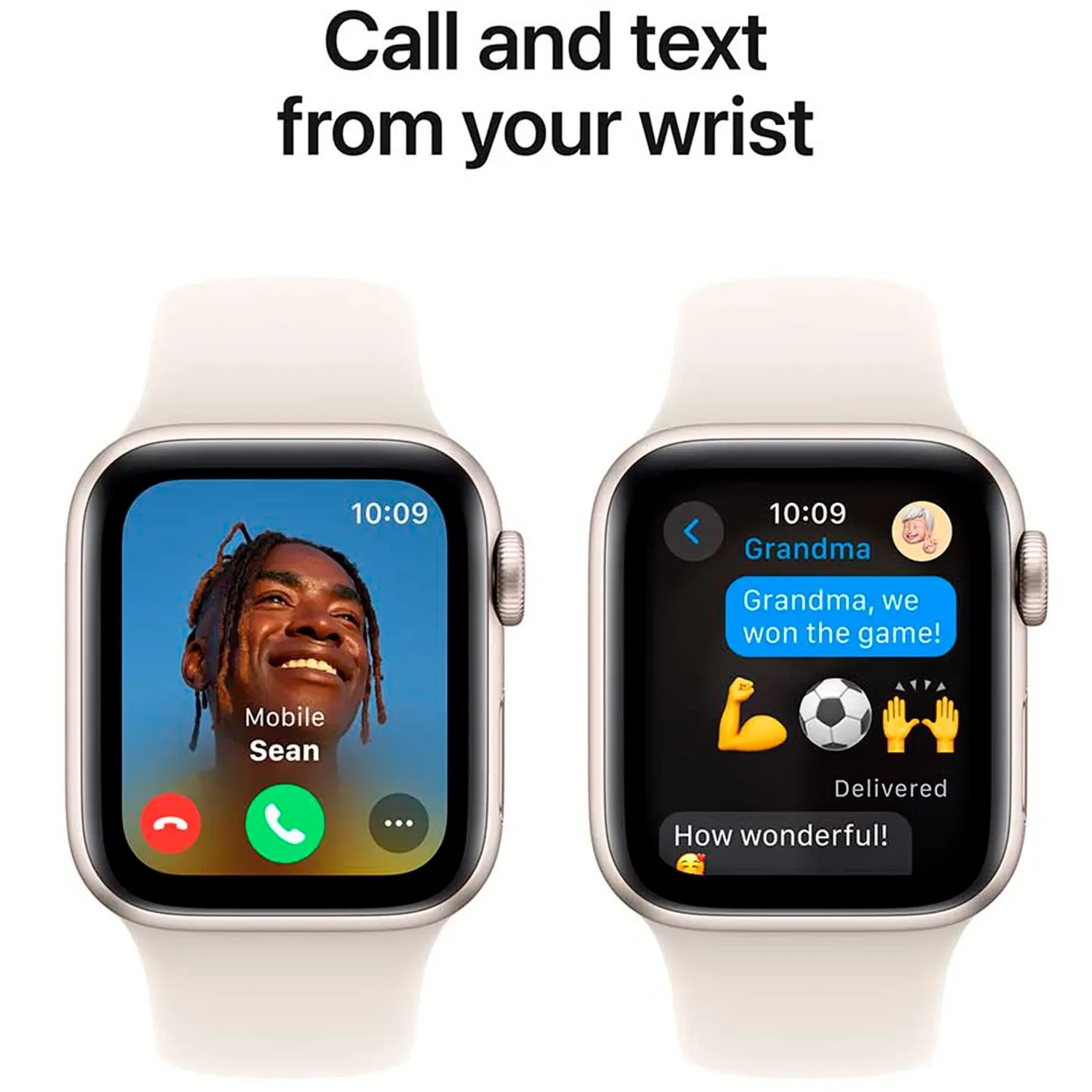 Apple Watch SE GPS 44mm Starlight Aluminium Sport Band S/M MXEU3