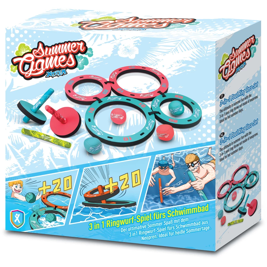 XTREM Toys and Sports - SUMMER GAMES 3 in 1 Pool Ring Toss Set
