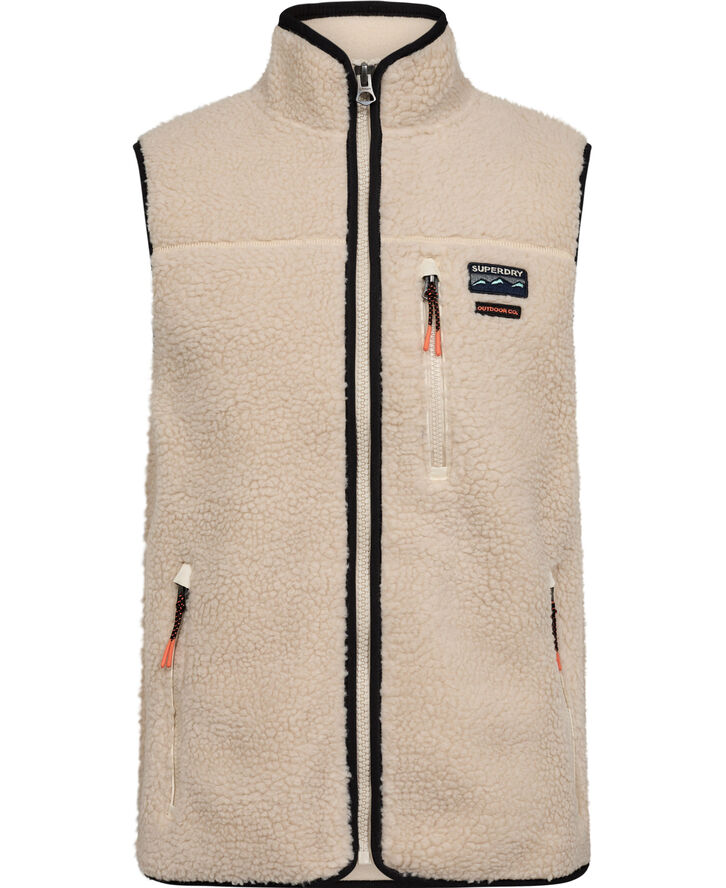 Superdry OUTDOOR FLEECE GILET Oatmeal beige