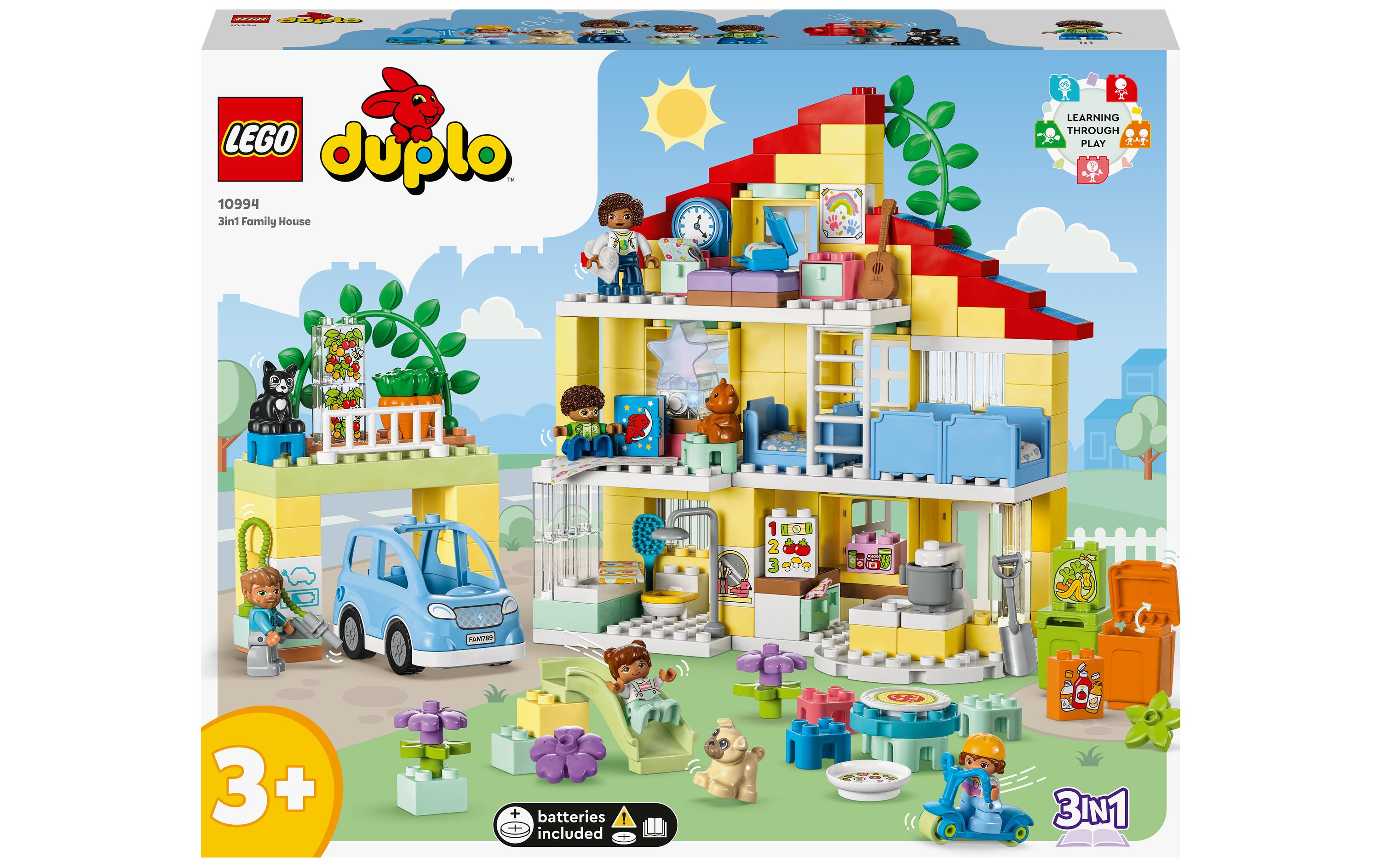 DUPLO® 3-in-1-Familienhaus 10994<br>Vielseitiges Spielset zum Entdecken, Lernen und Spielen