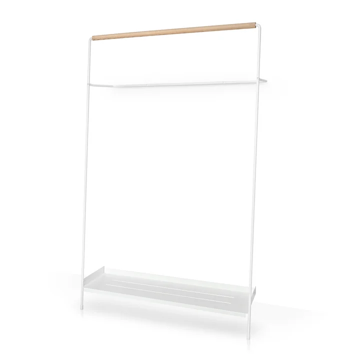 vonbox - Anlehngarderobe Meta, weiss / Esche