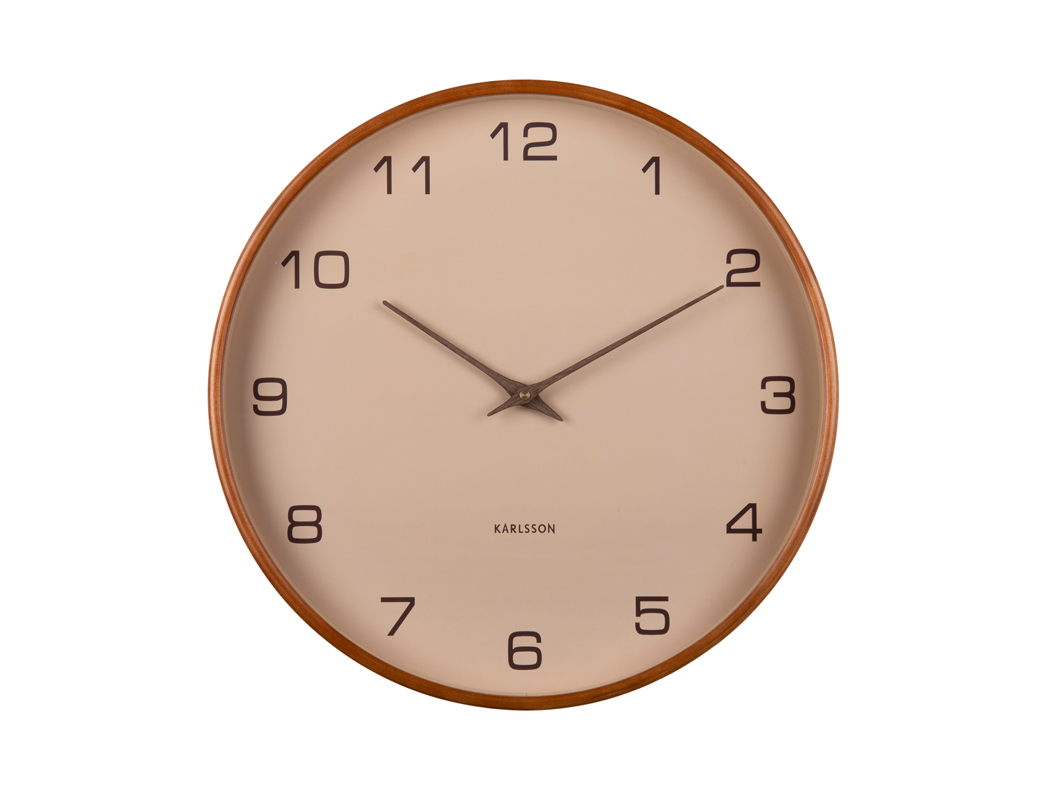 Wall clock Acento wood sand brown