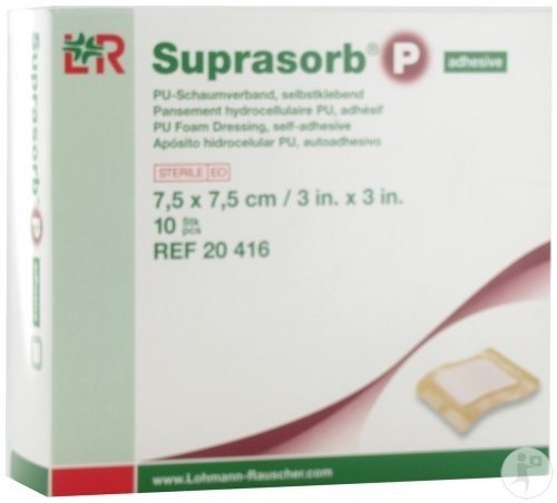 Suprasorb P Mousse Pu Adh Wcl 7,5x 7,5cm 10 20416