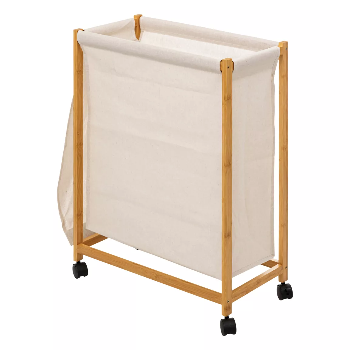 Panier à linge à roulettes (55 x 28 x 80 cm) Livo Beige