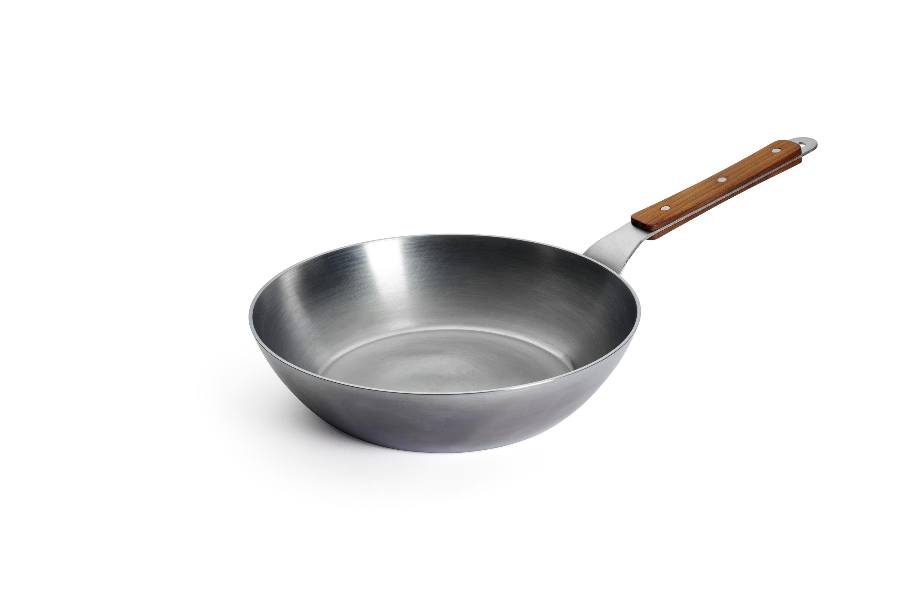 Carbon Steel Hochrandpfanne - Griffart: Fester Stiel