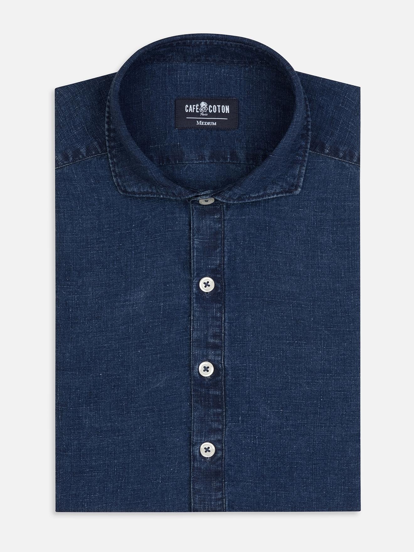 Chemise popover Kurt indigo