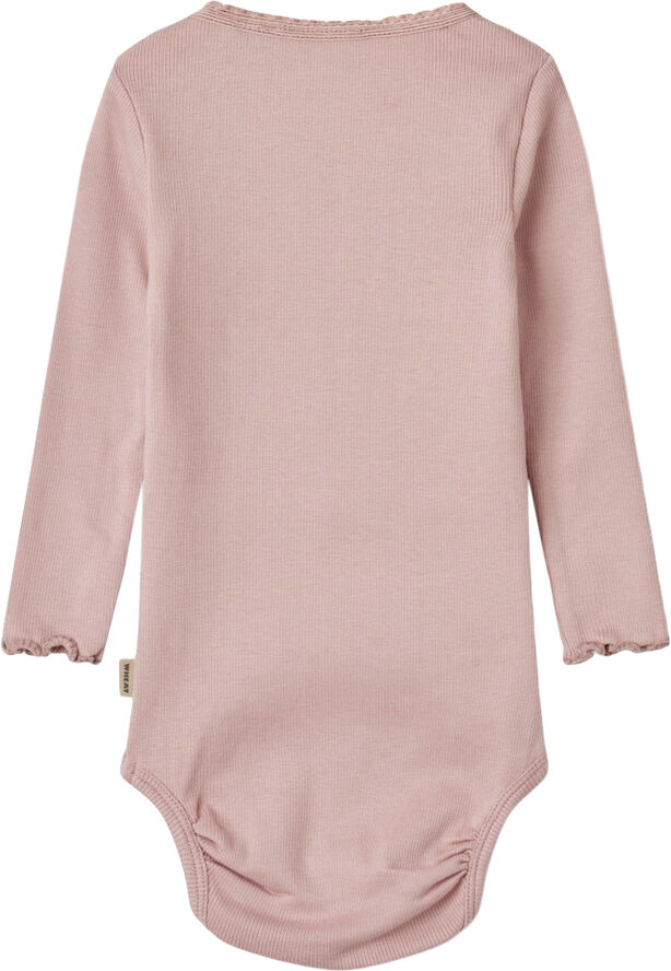 Wheat Langærmet Rib Body Lotta Rose frost