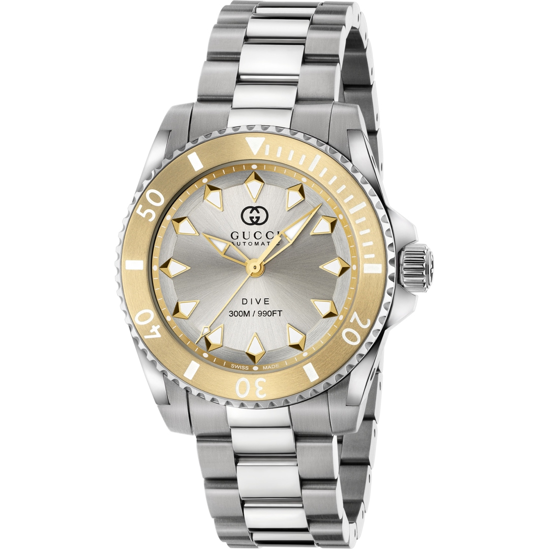 Gucci Dive L Automatic Goldig