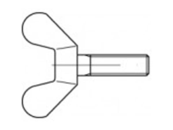 TOOLCRAFT 106367 Vingeskrue M10 25 mm DIN 316 Formbar Galvaniseret 50 stk