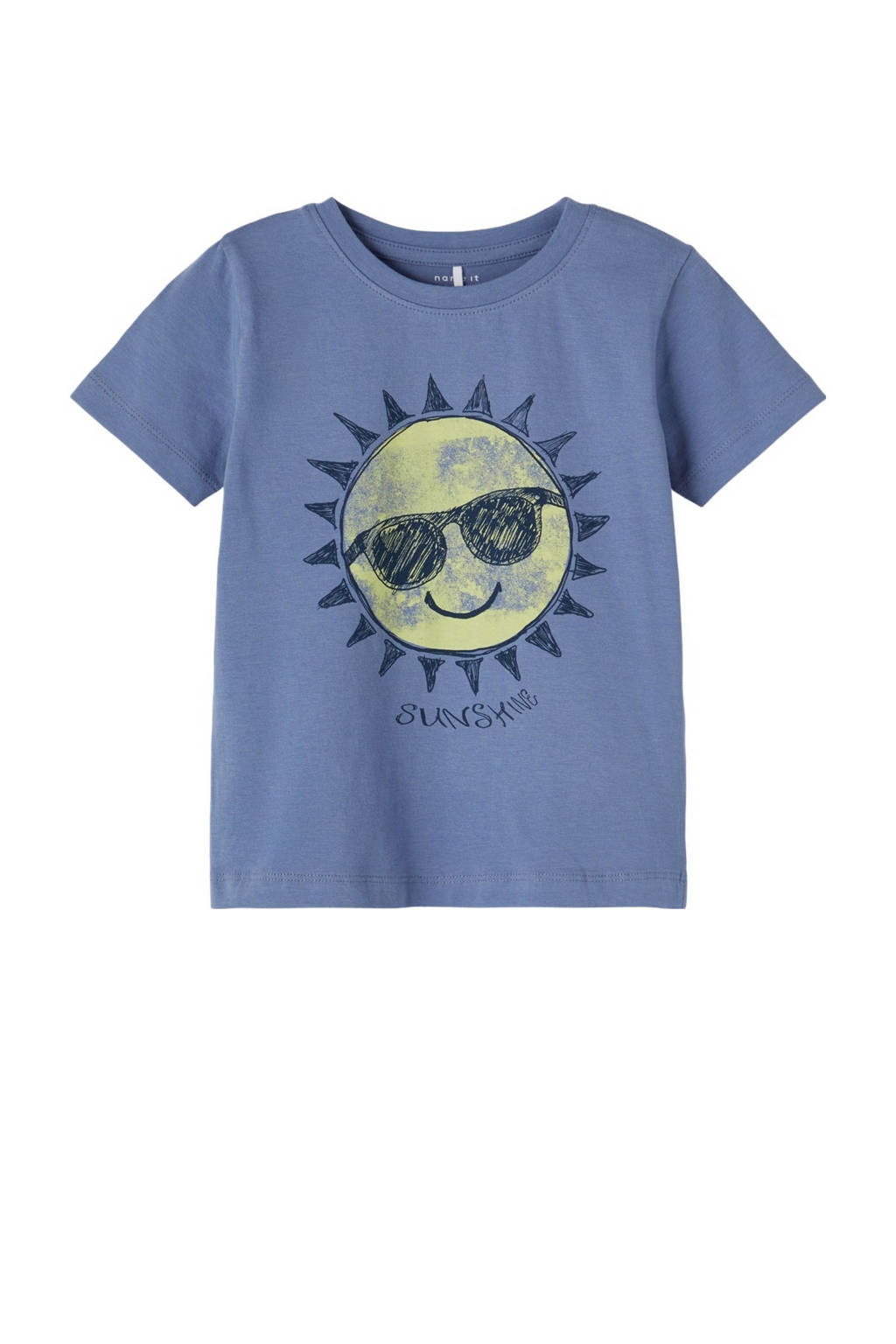 NAME IT T-shirt NMMPFREDDI met printopdruk blauw
